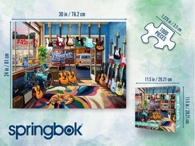 Springbok artwork features vibrant colors that bring the shop scene to life.