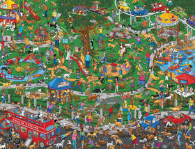 Springbok Dog Park Puzzle image 1: vibrant dogs playing, ideal for family puzzle night