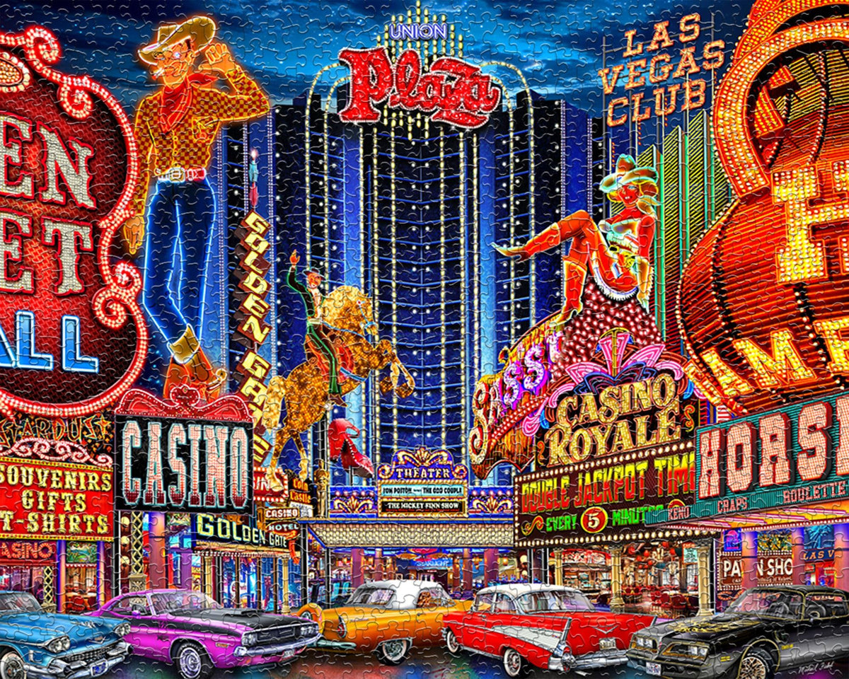 Springbok Viva Las Vegas puzzle eco-friendly materials support sustainable puzzling.