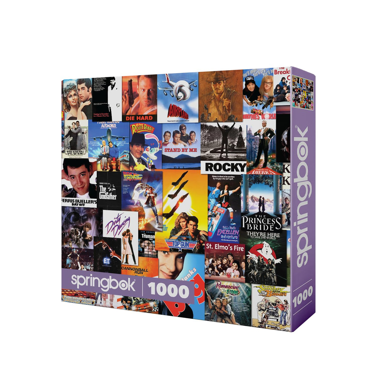 Springbok Going to The Movies collage art—nostalgic film posters spark memories.