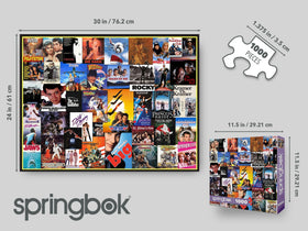 Springbok Going to The Movies artwork—striking collage ready to display after completion.