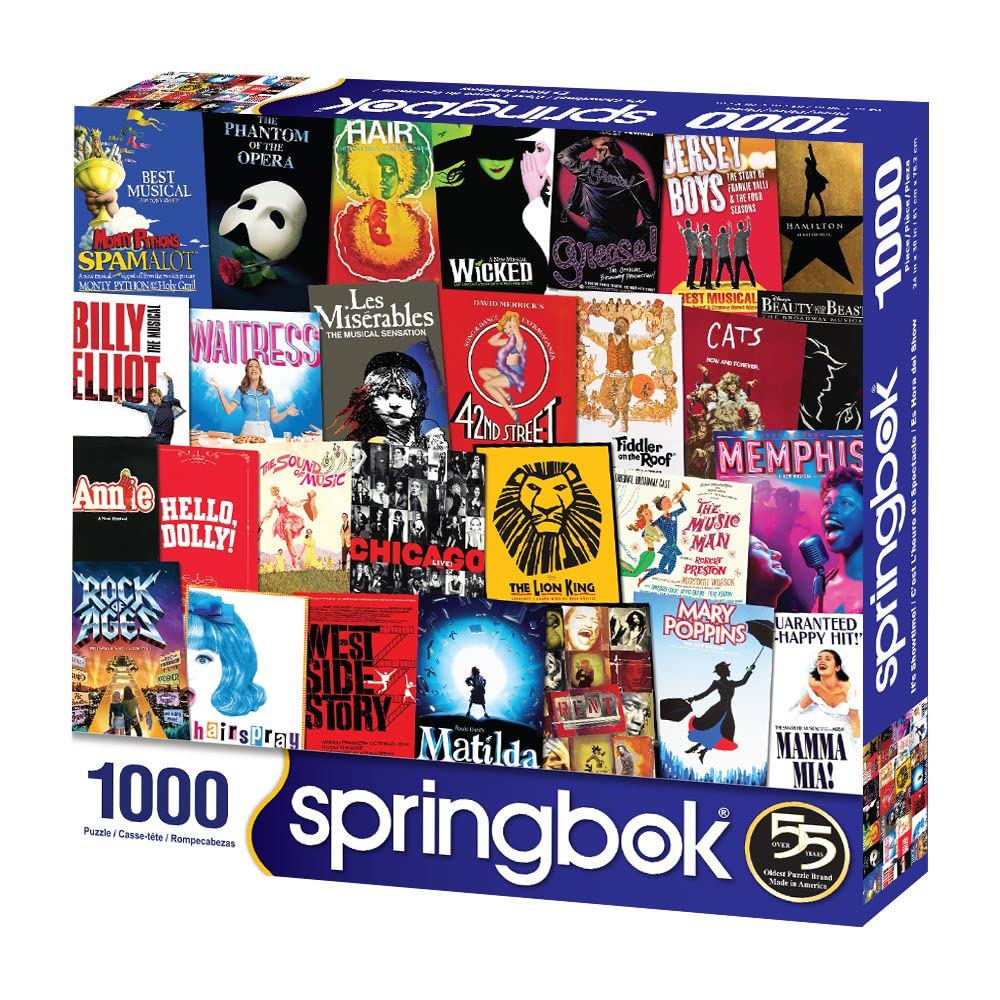 Springbok It's Showtime precision-cut pieces — thicker, snug fit for frustration-free puzzling.