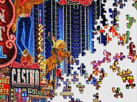 Springbok Viva Las Vegas puzzle made-in-usa emphasizes durable eco-friendly build.