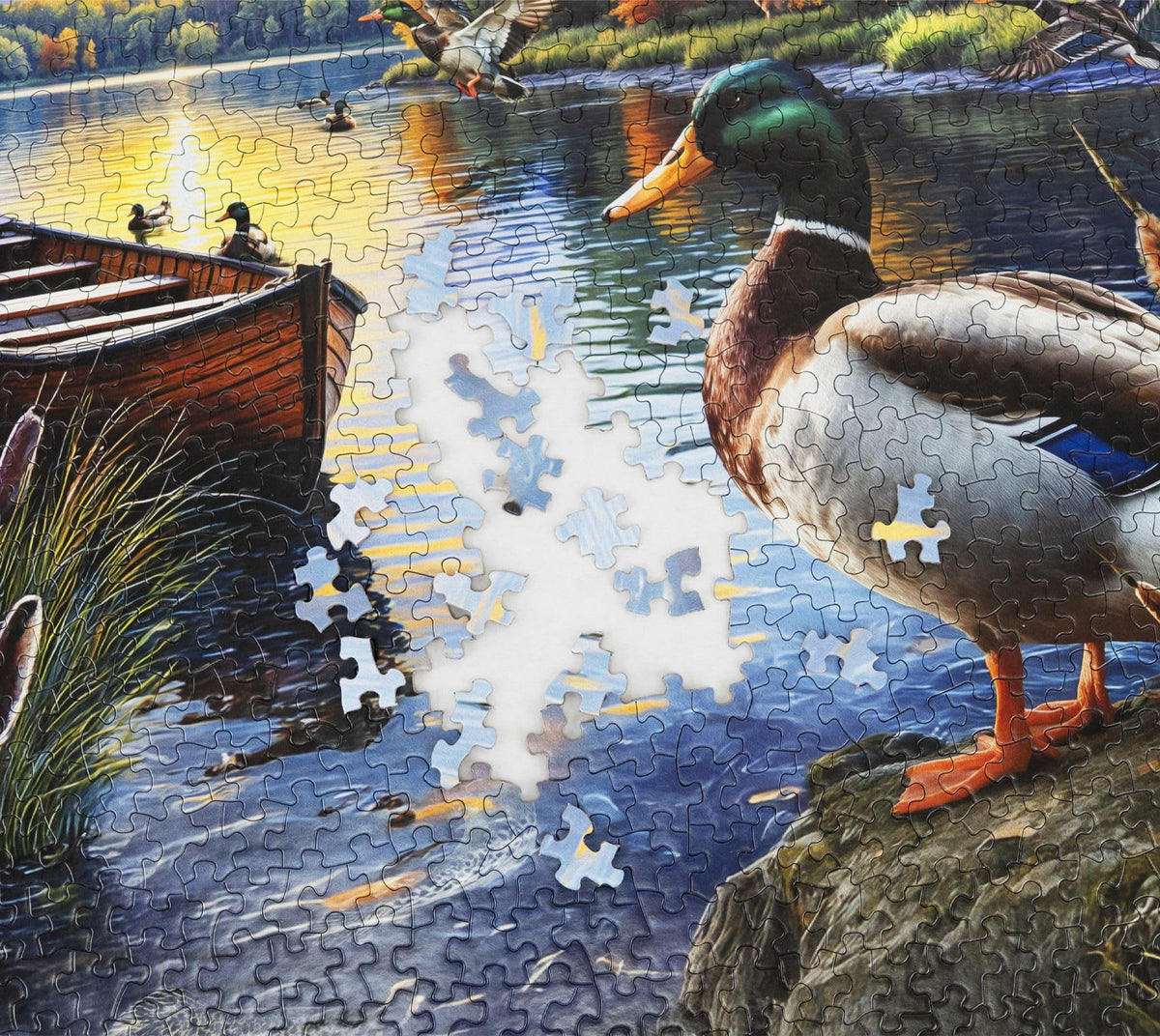 Springbok Mallard Morning Glow boat dock adds nostalgic charm to your session