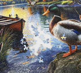 Springbok Mallard Morning Glow boat dock adds nostalgic charm to your session