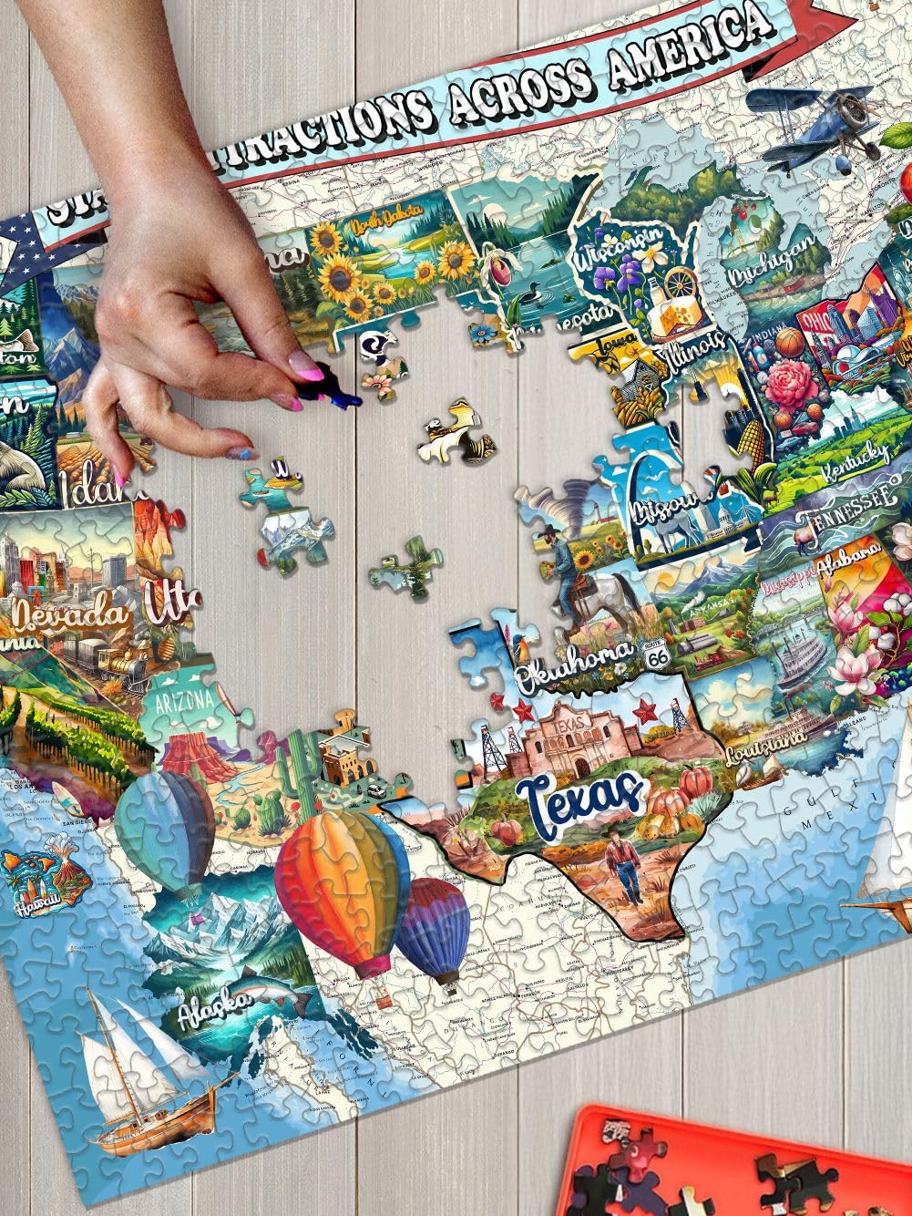 Springbok national parks and wonders puzzle, vivid art encourages mindful focus.