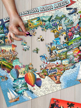 Springbok national parks and wonders puzzle, vivid art encourages mindful focus.