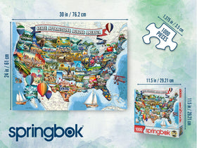 Springbok New York City scene puzzle, captures iconic energy for shelves.