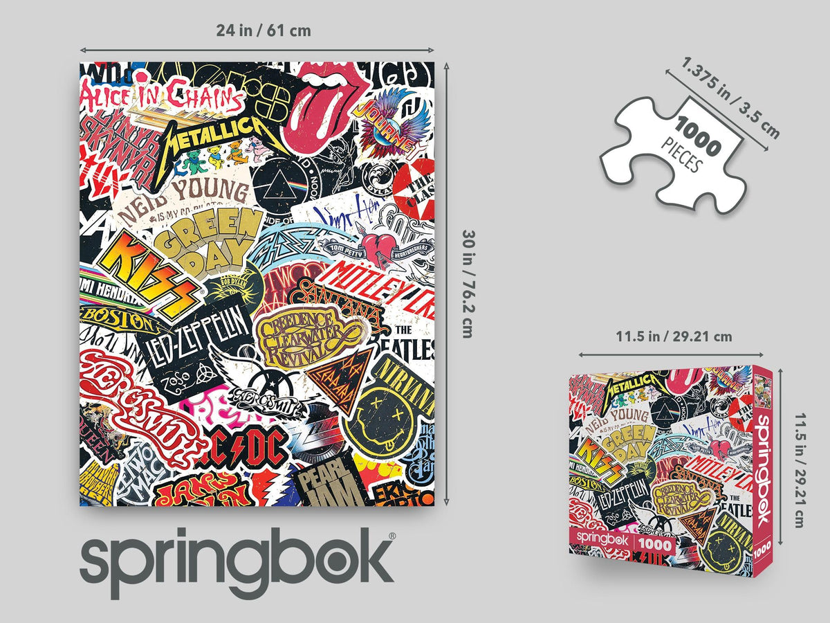 Springbok Rock Roll puzzle poster included to guide solving and inspire collaboration.