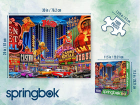 Springbok Viva Las Vegas puzzle strip art showcases bold colors.