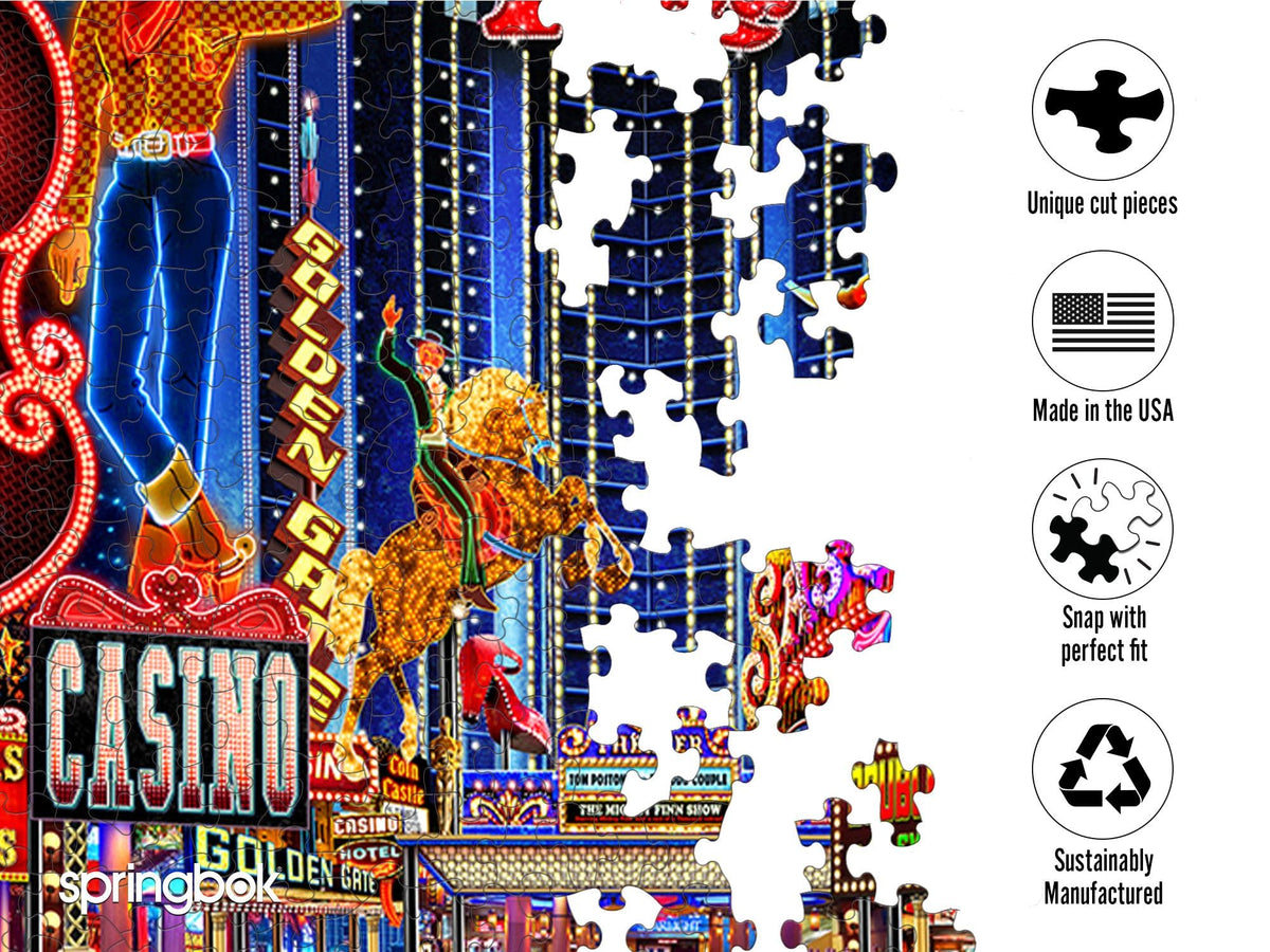 Springbok Viva Las Vegas puzzle vintage cars bring lively travel vibes.