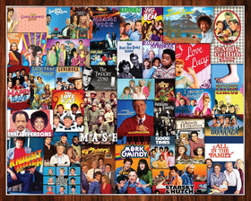 Springbok What's on TV? puzzle cover invites family game night