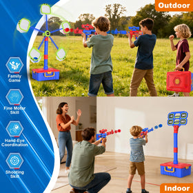 SpringFlower 2-in-1 shooting game standing target ready for rapid fire fun.