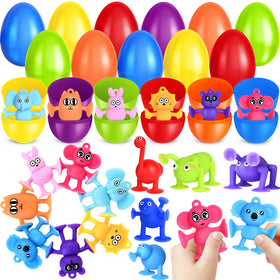 SpringFlower 24-pack filled Easter eggs with suction cups for Easter baskets.