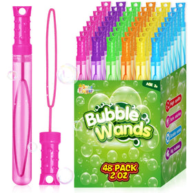 SpringFlower 48-pcs bubble wand set for vibrant outdoor play and party fun.