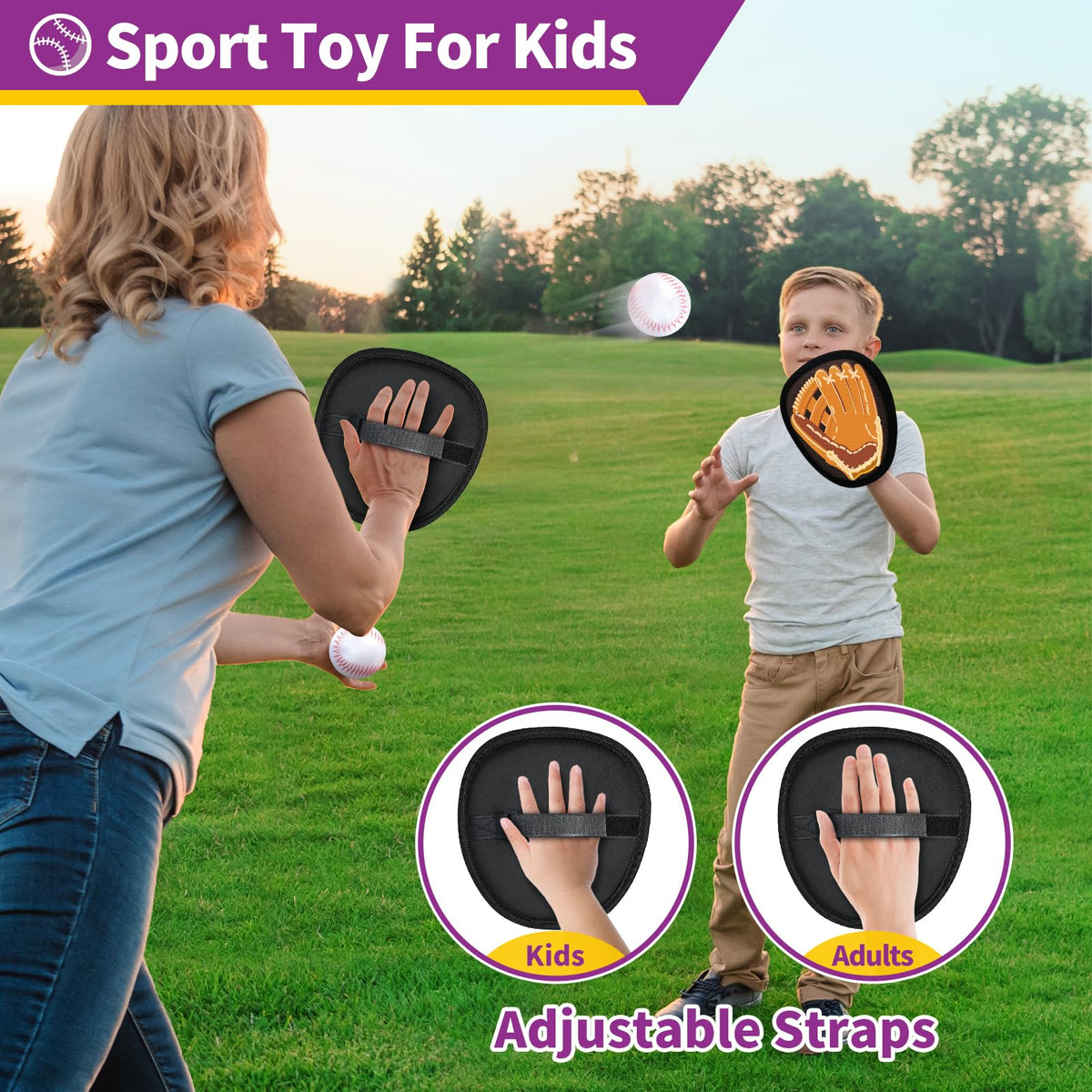 SpringFlower adjustable paddles ready for kids and adults to play together