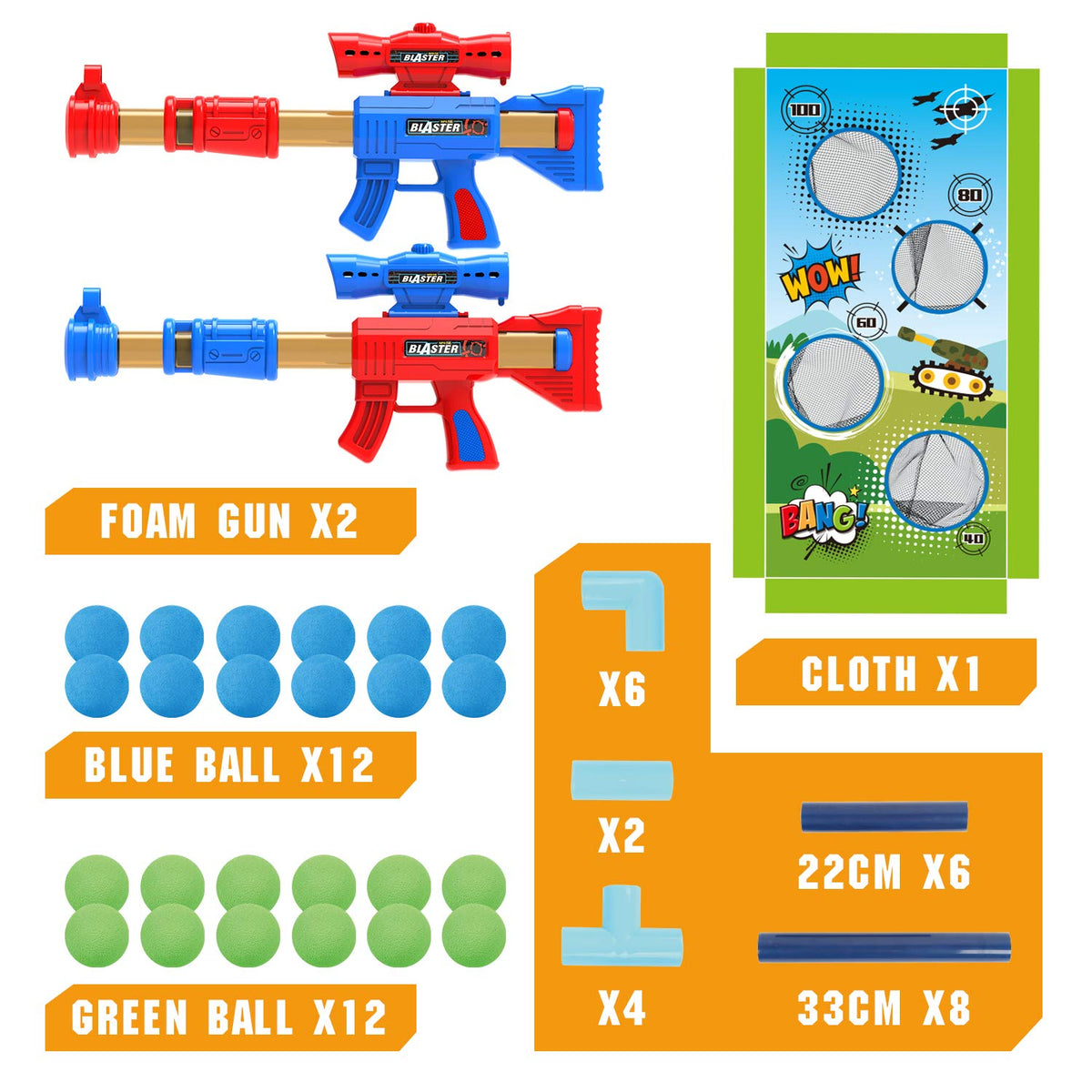 SpringFlower air-powered guns in action for active fun.