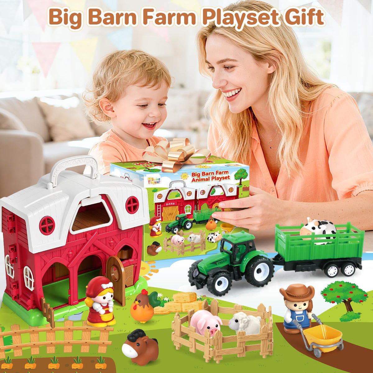 SpringFlower sheep figure completes the animal set for pretend farming