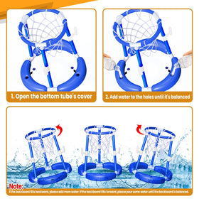 SpringFlower base filled with water provides stable balance for pool play.
