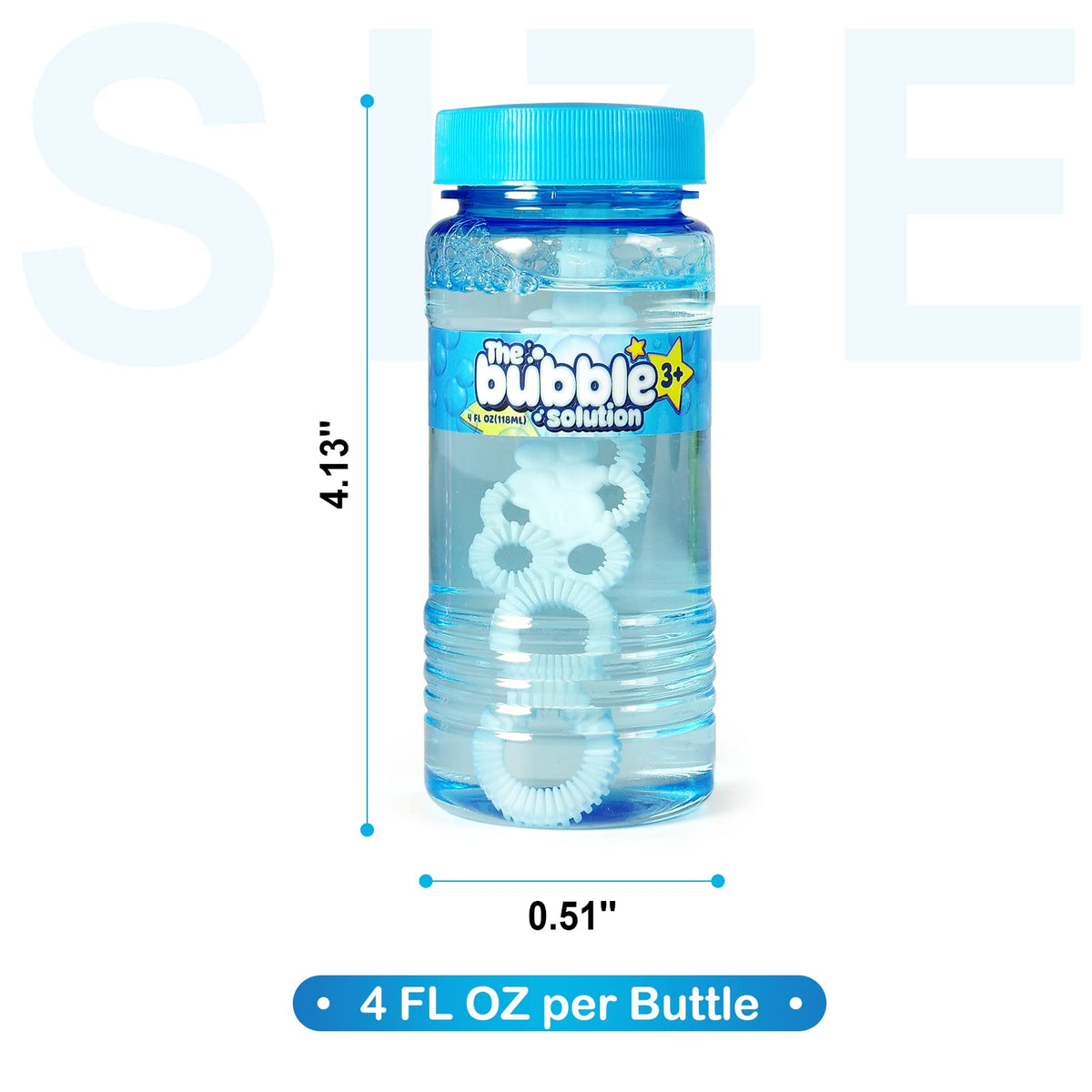 SpringFlower bubble wand porous design creates varied bubble sizes.