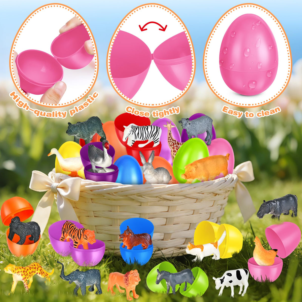 SpringFlower Easter eggs for classroom rewards, easy to clean