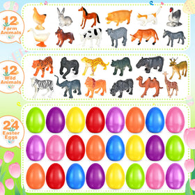 SpringFlower colorful Easter eggs with animal toys for classroom rewards