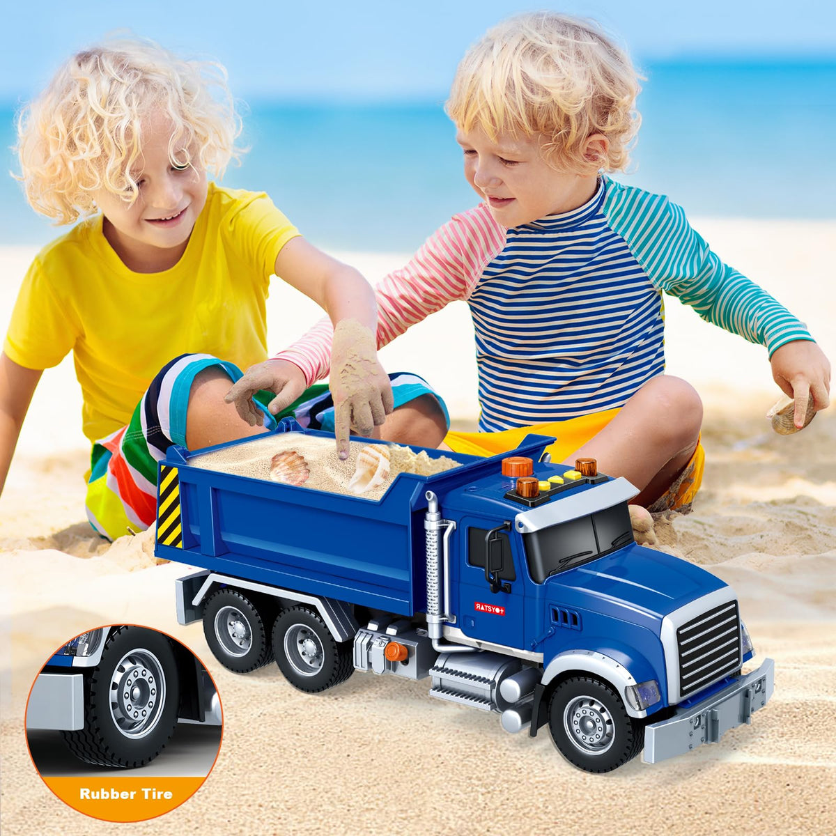 SpringFlower dump-truck LED lights enhance visibility during playtime in any room