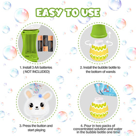 SpringFlower 3.8 oz bubble solution bottle provides steady bubbles for playful scenes