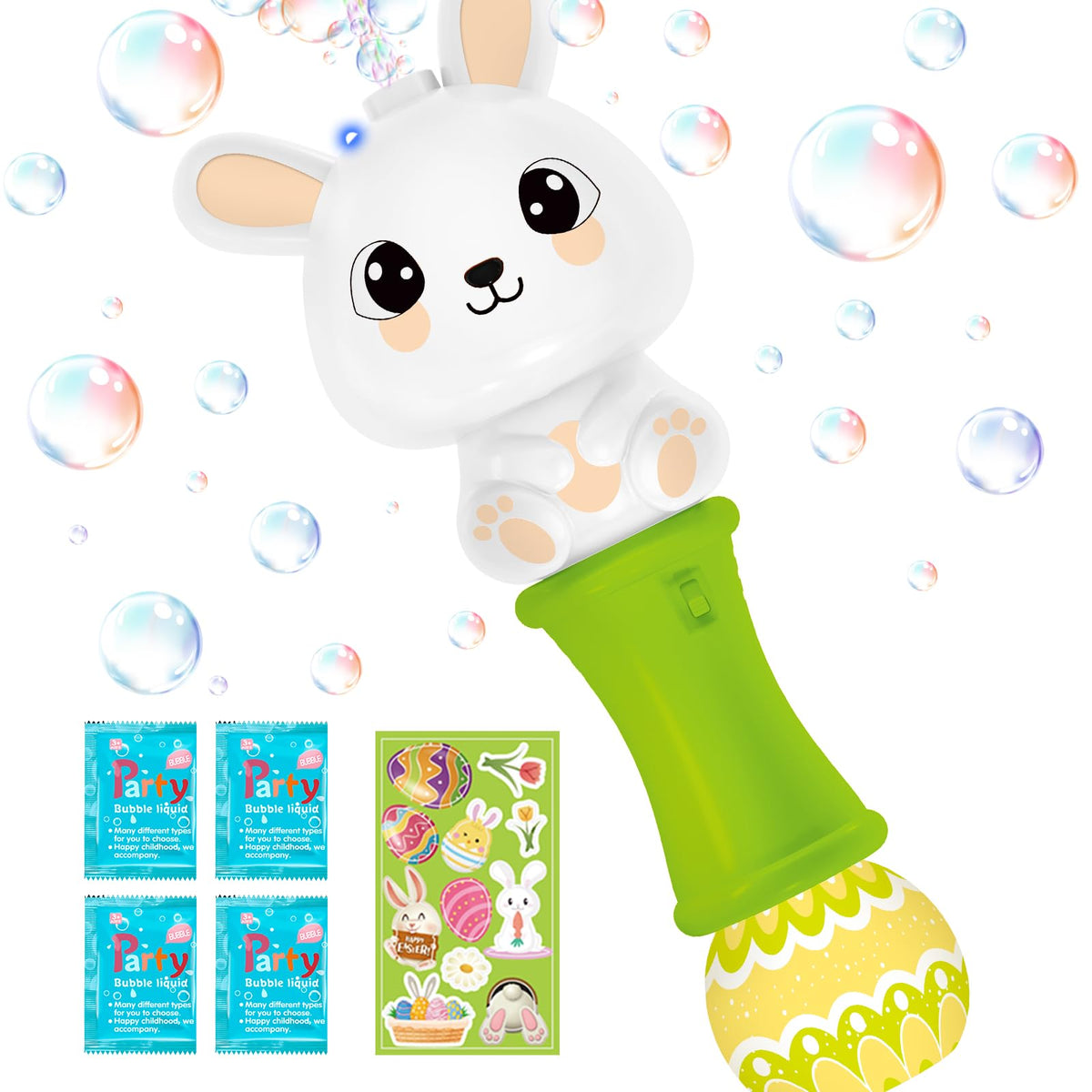 SpringFlower Easter Bubble Wand with bunny-face design sparks joyful outdoor play for kids