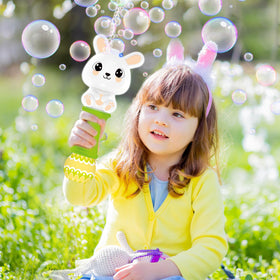 SpringFlower bubble wand handle offers a smooth grip ideal for little hands