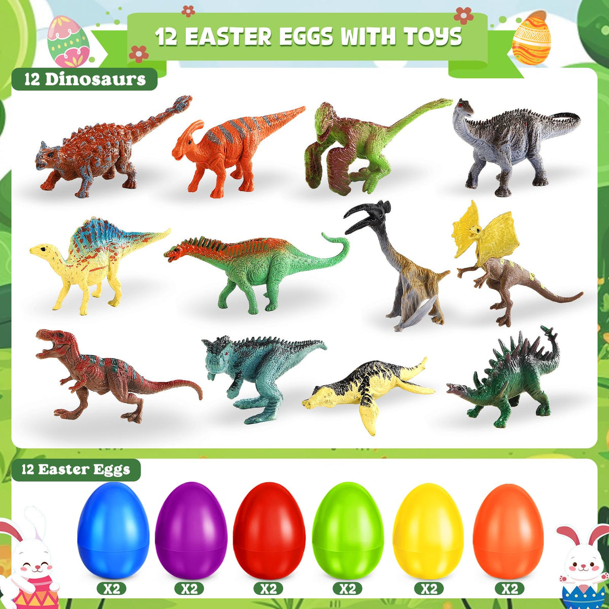 SpringFlower empty plastic eggs in vibrant shades for kid-friendly egg stuffing.