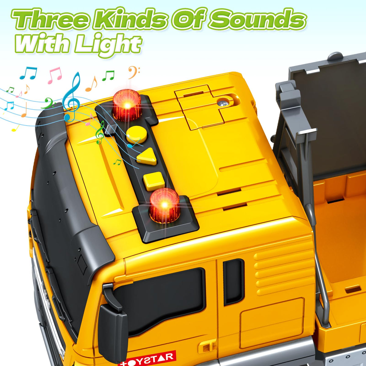 SpringFlower excavator truck toy features 360-degree arm rotation for realistic moves.