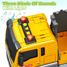 SpringFlower excavator truck toy features 360-degree arm rotation for realistic moves.