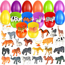 SpringFlower egg with animal toy in a 24-pack, ideal for Easter egg hunts