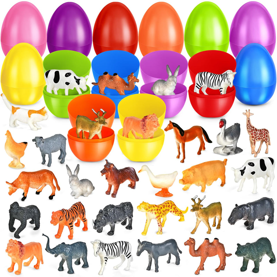 SpringFlower egg with animal toy in a 24-pack, ideal for Easter egg hunts