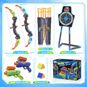 SpringFlower foam dart guns provide safe indoor play and quick target practice.