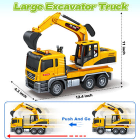 SpringFlower gift-ready excavator truck toy, ideal for birthdays or holiday surprises.