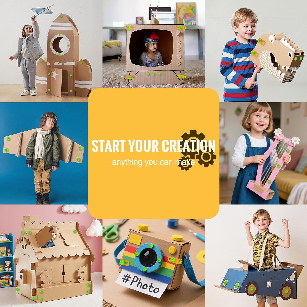 SpringFlower imaginative builds sparked by the kit's parts
