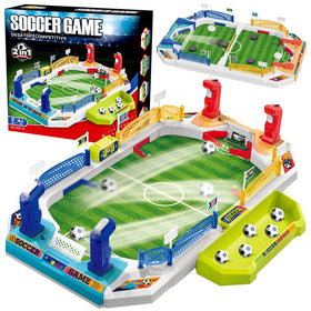 SpringFlower mini foosball table front view highlighting durable kids-friendly design for ages 4-12.