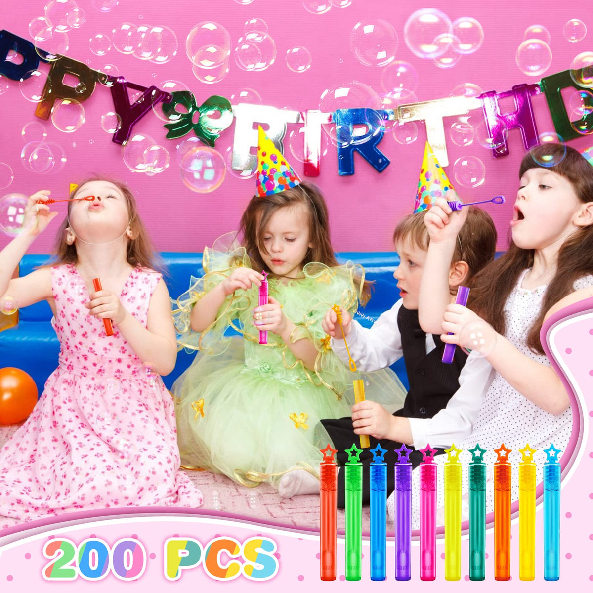 SpringFlower outdoor gift bubble wands brighten picnics and carnival prizes.