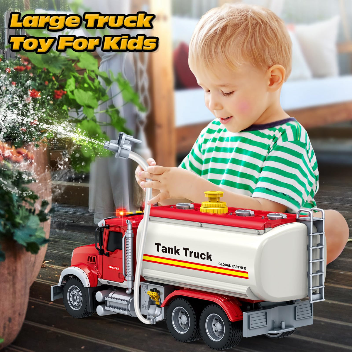 SpringFlower truck toy supports parent-child play and coordination development.