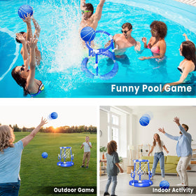 SpringFlower pool air pump keeps the hoop setup inflated quickly and easily.