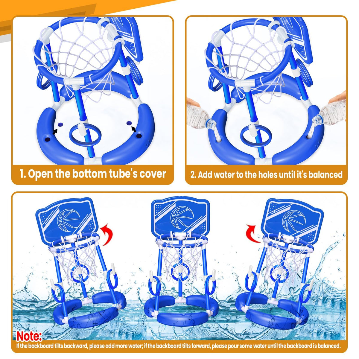 Easy assembly guide for SpringFlower pool basketball hoop