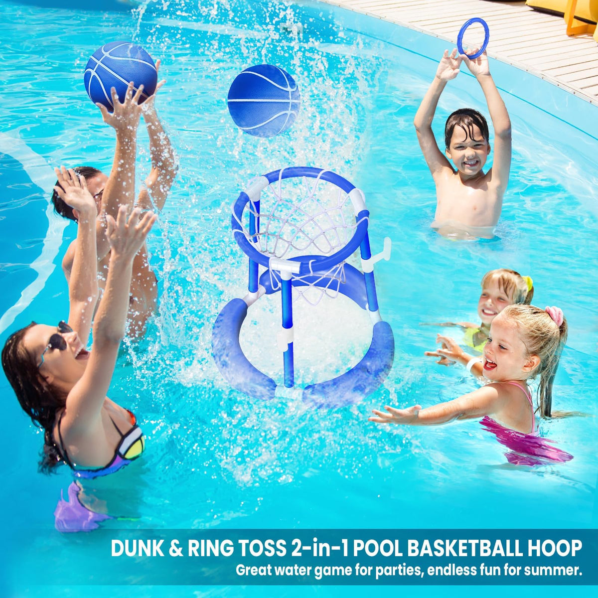 SpringFlower pool basketball ball ideal for shooting practice and poolside games.