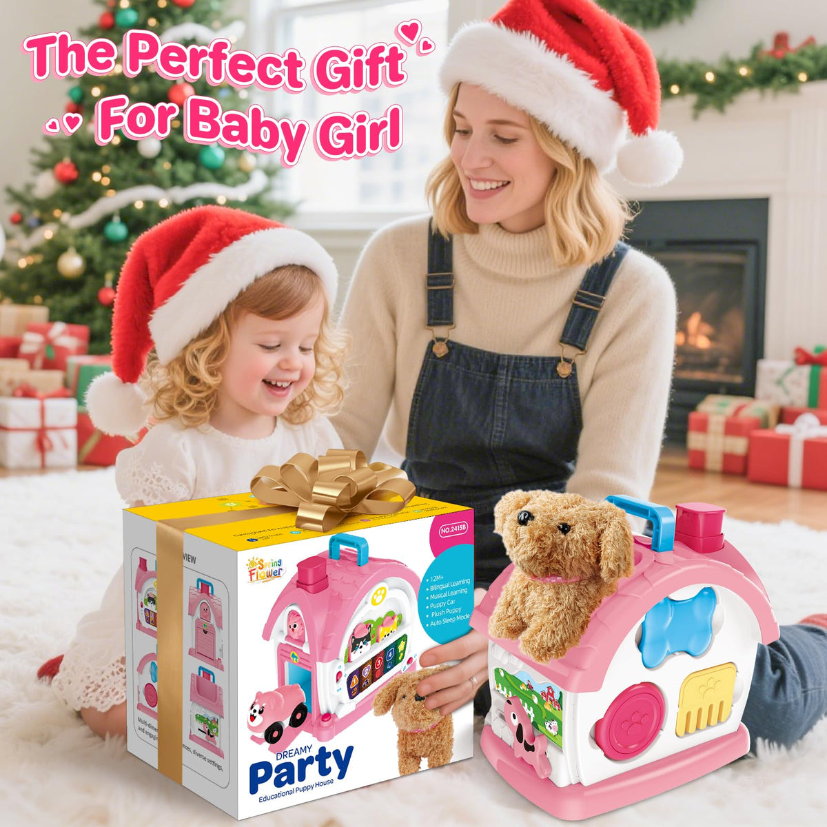 SpringFlower portable travel design supports on-the-go play for toddlers.