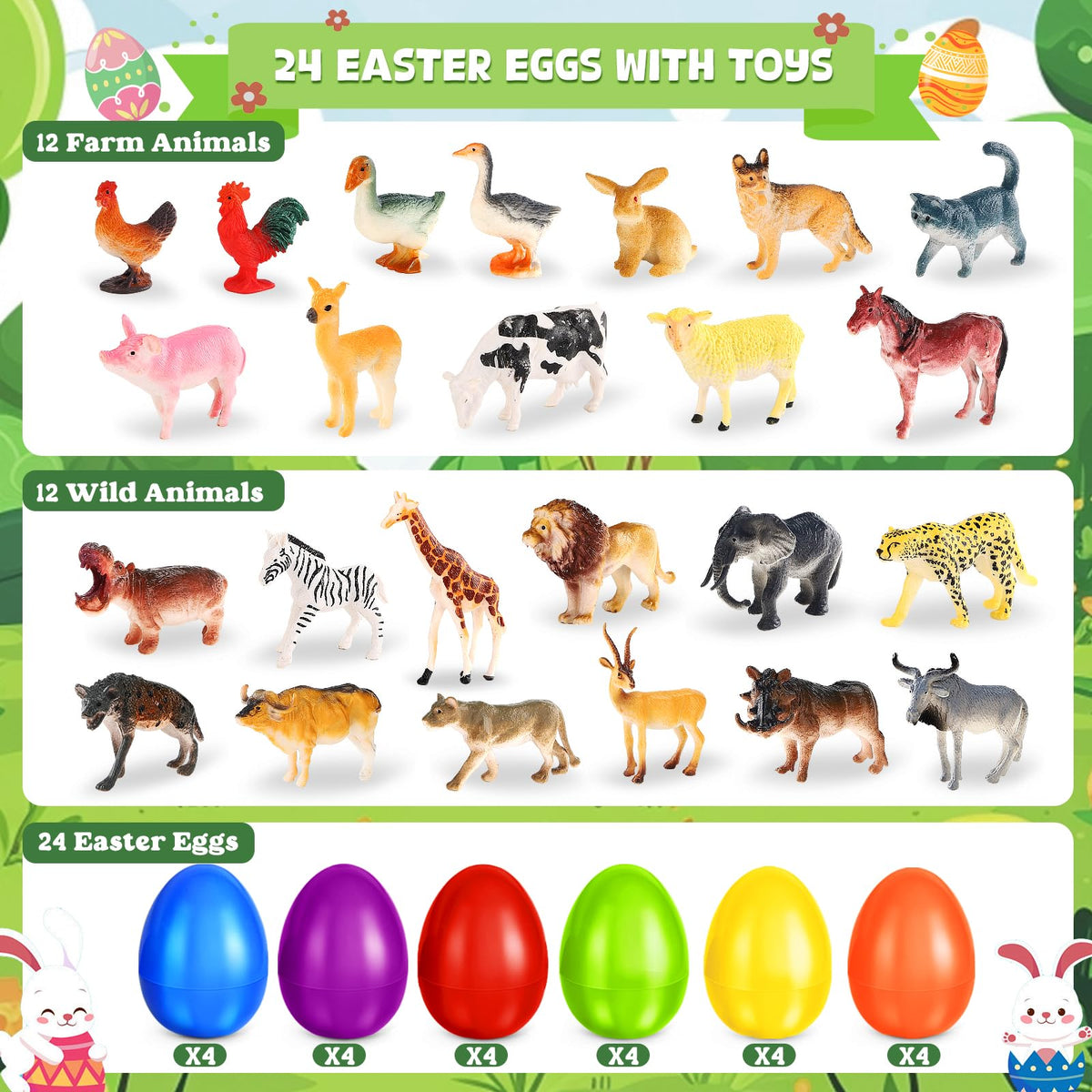SpringFlower safari animal figurines with lifelike detail for imaginative adventures.
