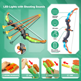 SpringFlower suction-arrow darts attach firmly to targets for accurate shooting.