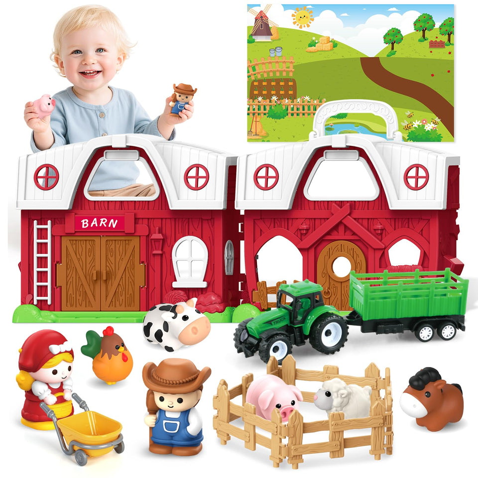 SpringFlower big red barn for toddler play and imaginative farming