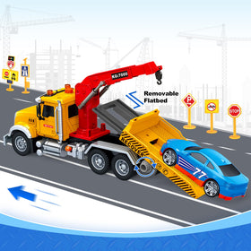 SpringFlower tow truck working hook adds realistic pull and load scenarios.