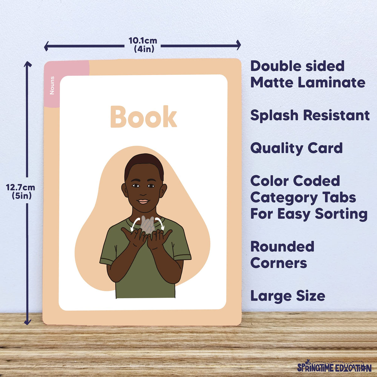 Springtime Education ASL flash cards early vocabulary pack builds foundational signs for daily use